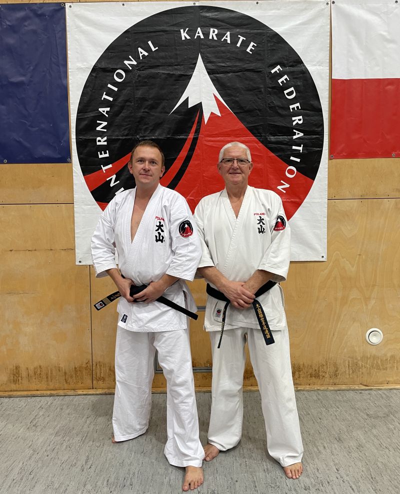 Hanshi Jan Dyduch wraz z Sensei Michał Bodziony 4 Dan Oyama Karate - Katowice -Gliwice  kopia