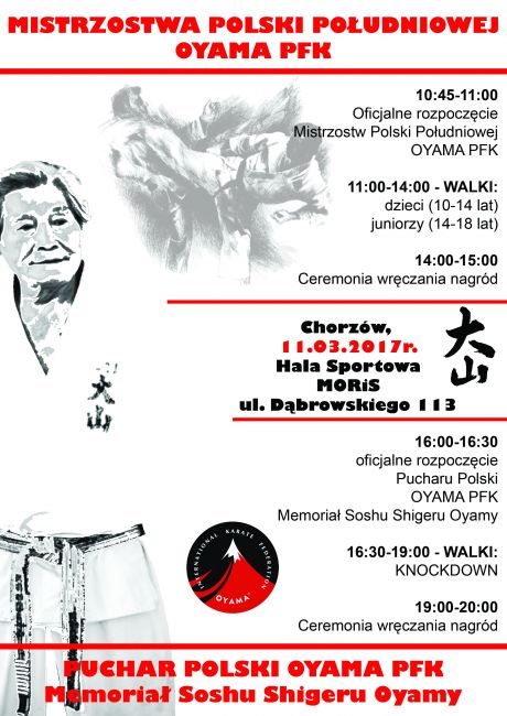 Mistrzostwa Polski Południowej Oyama PFK Memoriał Shosu Shigeru Oyama