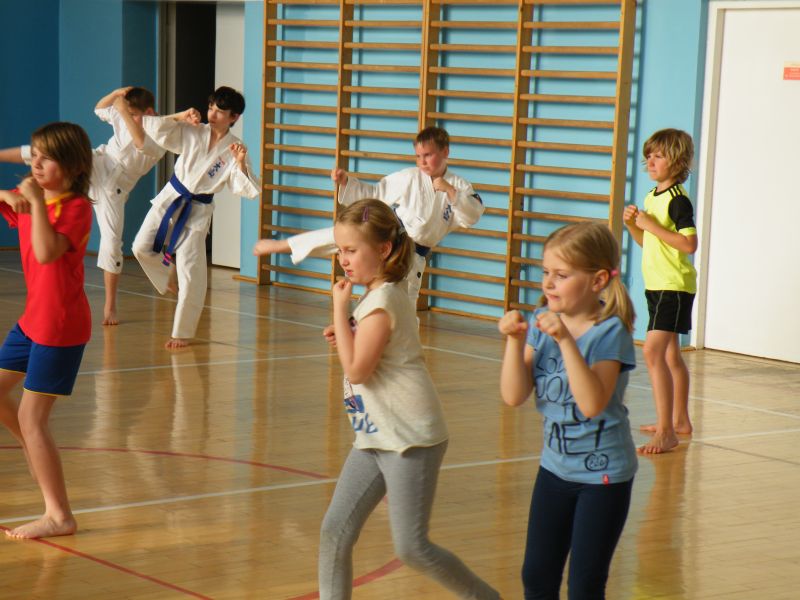 Uderzające dziewczyny na Karate