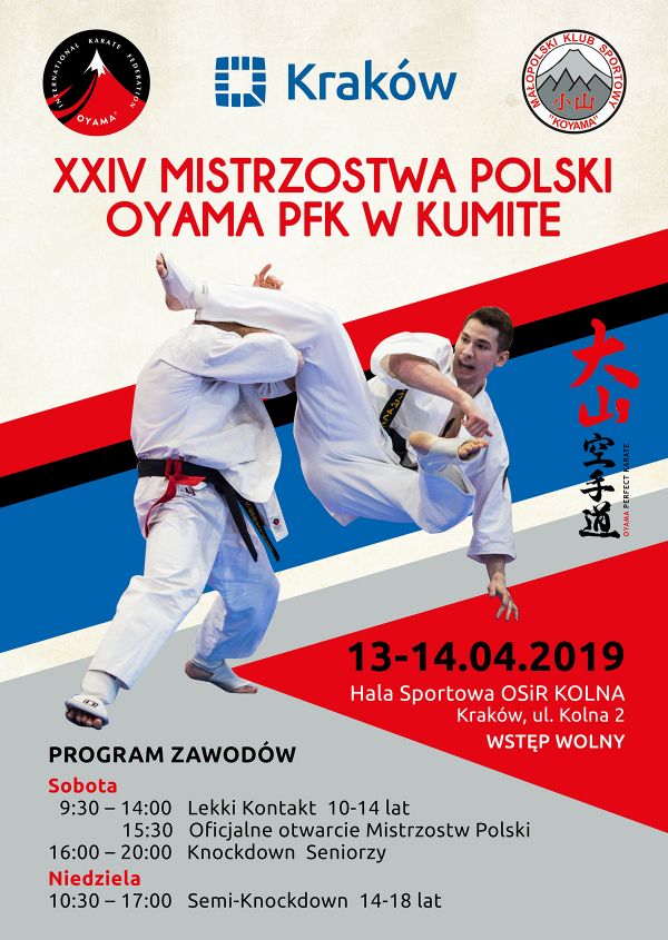 XXIV Mistrzostwa Polski OYAMA PFK KKRAKÓW 2019
